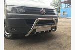 Кенгурятник WT003-4 (нерж) 60 мм, з написом для Volkswagen T6 - 3