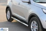 Бічні труби (2 шт., нерж.) для Kia Sportage 2010-2015 рр - 3