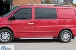 Бокові пороги Allmond Grey (2 шт., алюм.) для Mercedes Vito W638 1996-2003 рр - 4