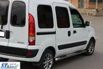 Бічні труби (2 шт., нерж.) для Renault Kangoo 1998-2008 рр - 2