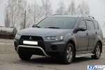 Кенгурятник WT007 (нерж.) для Mitsubishi Outlander 2006-2012рр - 5