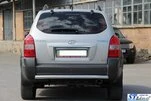 Задня дуга AK002 (нерж.) для Hyundai Tucson JM 2004- рр - 3