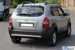Задня дуга AK002 (нерж.) для Hyundai Tucson JM 2004- рр - 2
