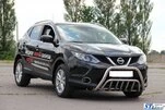 Кенгурятник WT002 (нерж) для Nissan Qashqai 2014-2021 рр - 3