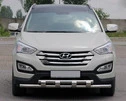 Передня дуга ST015 (нерж.) для Hyundai Santa Fe 3 2012-2018 рр - 1