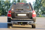 Задня дуга AK007 (нерж.) для Kia Sportage 2004-2010 рр - 2
