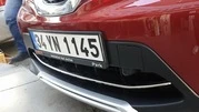 Накладка на передній бампер (2014-2017, нерж) Carmos - Турецька сталь для Nissan Qashqai рр - 5