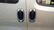 Окантовка дверної ручки (4 шт, нерж) Carmos - Турецька сталь для Peugeot Bipper - 9