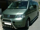 Кенгурятник WT003 (нерж) 60мм, з написом для Volkswagen T5 Transporter 2003-2010 рр - 4