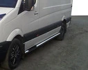 Бічні труби (2 шт., нерж) d70, Long/ExtraLong для Volkswagen Crafter 2006-2016 рр - 3