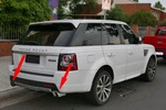 Насадки на глушник V2 (2 шт, нерж) для Range Rover Sport 2005-2013 рр - 1