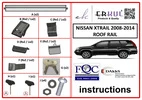 Перемички на рейлінг під ключ WingBar V1 (2 шт) Чорні для Nissan X-trail T31 2007-2014рр - 2