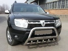 Кенгурятник з написом WT004 (нерж.) для Renault Duster 2008-2017 рр - 1