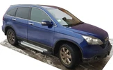 Бокові пороги Allmond Grey (2 шт., алюм.) для Honda CRV 2007-2011 рр - 1