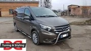 Бічні труби 2 шт., нерж.) d60, Коротка/Середня бази для Mercedes Vito / V-class W447 2014- рр - 4