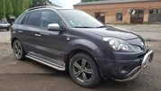 Бокові пороги Premium (2 шт., нерж.) 60 мм для Renault Koleos 2008-2016 рр - 1