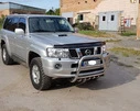 Кенгурятник QT007 (нерж) для Nissan Patrol Y61 1997-2011 рр - 3