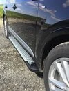 Бокові пороги Allmond Grey (2 шт., Алюміній) для Ауди Q7 2015- рр - 2