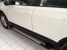 Бокові пороги Allmond Grey (2 шт., алюм.) для Nissan Qashqai 2007-2010 рр - 1