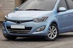 Смужки на решітку (2 шт, нерж.) для Hyundai I-20 2012-2014 рр - 1