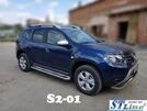 Бокові пороги Premium (2 шт., нерж.) &Oslash;60 для Renault Duster 2018-2024 рр - 1