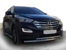 Передня дуга ST014 (нерж.) для Hyundai Santa Fe 3 2012-2018 рр - 1