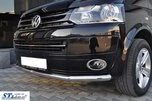 Нижня одинарна губа (нерж) 51 мм для Volkswagen T5 2010-2015 рр - 3