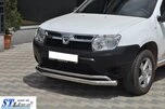 Передній захист ST017 (нерж.) для Dacia Duster 2008-2018 рр - 2