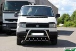 Кенгурятник WT003 60мм (нерж) 60мм, з написом для Volkswagen T4 Transporter - 8