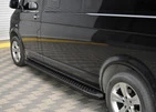 Бокові пороги Allmond Black (2 шт., алюм) Довга база для Volkswagen T5 Transporter 2003-2010 рр - 4