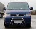 Кенгурятник WT003 (нерж) 60мм, без напису для Volkswagen T5 Multivan 2003-2010 рр - 1