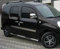 Бічні труби BB002 (2 шт., нерж.) 51 мм, довга база для Renault Kangoo 2008-2020 рр - 1