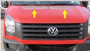 Накладка на капот (2 шт, нерж) для Volkswagen Crafter 2006-2016 рр - 1