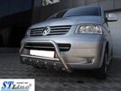 Кенгурятник WT003 (нерж) 60мм, з написом для Volkswagen T5 Caravelle 2004-2010 рр - 9