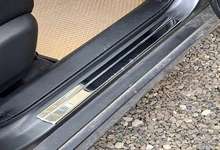 Накладки на пороги OmsaLine (4 шт, нерж) для Nissan X-trail T32 / Rogue 2014-2021 рр