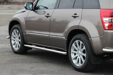 Бічні труби BB001 (2 шт., нерж) 60 мм для Suzuki Grand Vitara 2005-2017 рр