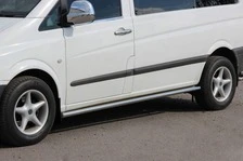 Бічні труби BB001 (2 шт., нерж.) d60, Довга база для Mercedes Viano 2004-2014 рр