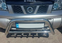 Кенгурятник QT006 (нерж.) для Nissan X-trail T30 2002-2007рр