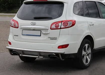 Задня дуга AK002-2 (нерж.) для Hyundai Santa Fe 2 2006-2012 рр