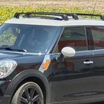 Перемичка на інтегровані рейлінги (2 шт, під ключ) Сірий для Mini Countryman R60 2010-2017 рр