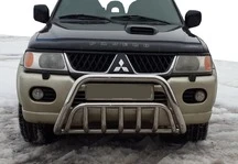 Кенгурятник WT002 (нерж) для Mitsubishi Pajero Sport 1996-2007 рр