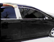 Молдинг дверних стійок (6 шт, нерж.) для Citroen C-5 2008-2017 рр