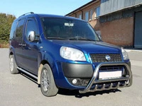 Кенгурятник WT003 (нерж.) 51 мм, без напису для Fiat Doblo I 2001-2005 рр