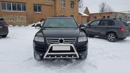 Кенгурятник WT003 Special (нерж) для Volkswagen Touareg 2002-2010 рр
