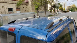 Рейлінги Хром (пласт. ніжки) Стандартна база, металеві ніжки для Fiat Doblo I 2005-2010 рр