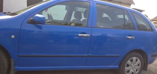 Накладки на ручки (4 шт, нерж) OmsaLine - Італійська нержавійка для Skoda Fabia 2000-2007 рр