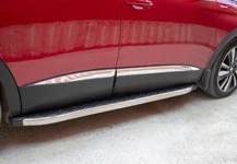 Молдинг дверний (4 шт, нерж) Carmos - Турецька сталь для Peugeot 3008 2016-2023 рр