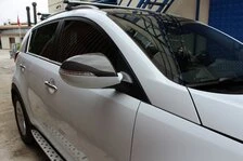Накладки на дзеркала (2 шт., карбон) для Kia Sportage 2010-2015 рр