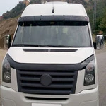 Козирок на лобове скло на рамі V2 (чорний глянець, 5мм) для Volkswagen Crafter 2006-2016 рр