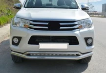 Передній вус подвійний Vegas (2015-2020, нерж) d70/42 мм для Toyota Hilux 2015- рр